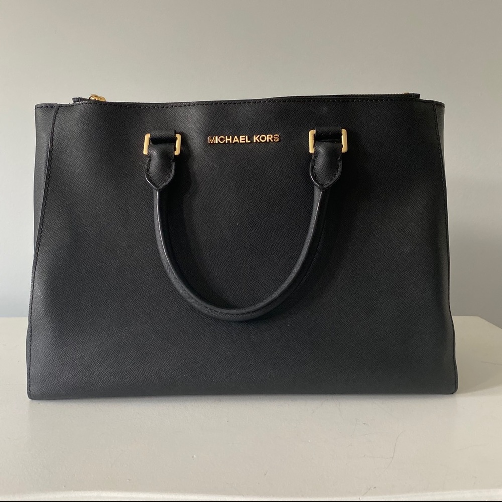 Michael Kors Jet Set Double Zip Tote Black